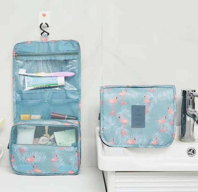 Travel-Ready Tri-Fold Makeup Bag Organizer