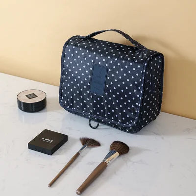 Travel-Ready Tri-Fold Makeup Bag Organizer