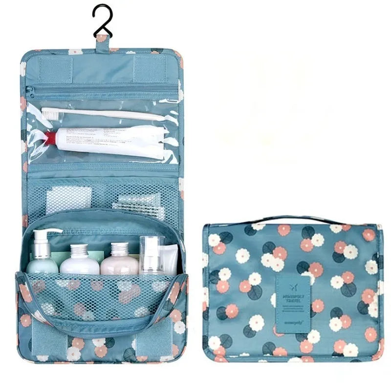 Travel-Ready Tri-Fold Makeup Bag Organizer