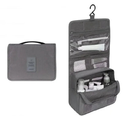 Travel-Ready Tri-Fold Makeup Bag Organizer