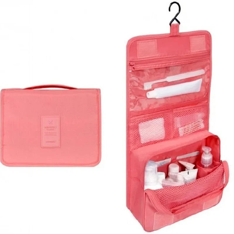 Travel-Ready Tri-Fold Makeup Bag Organizer