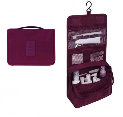 Travel-Ready Tri-Fold Makeup Bag Organizer