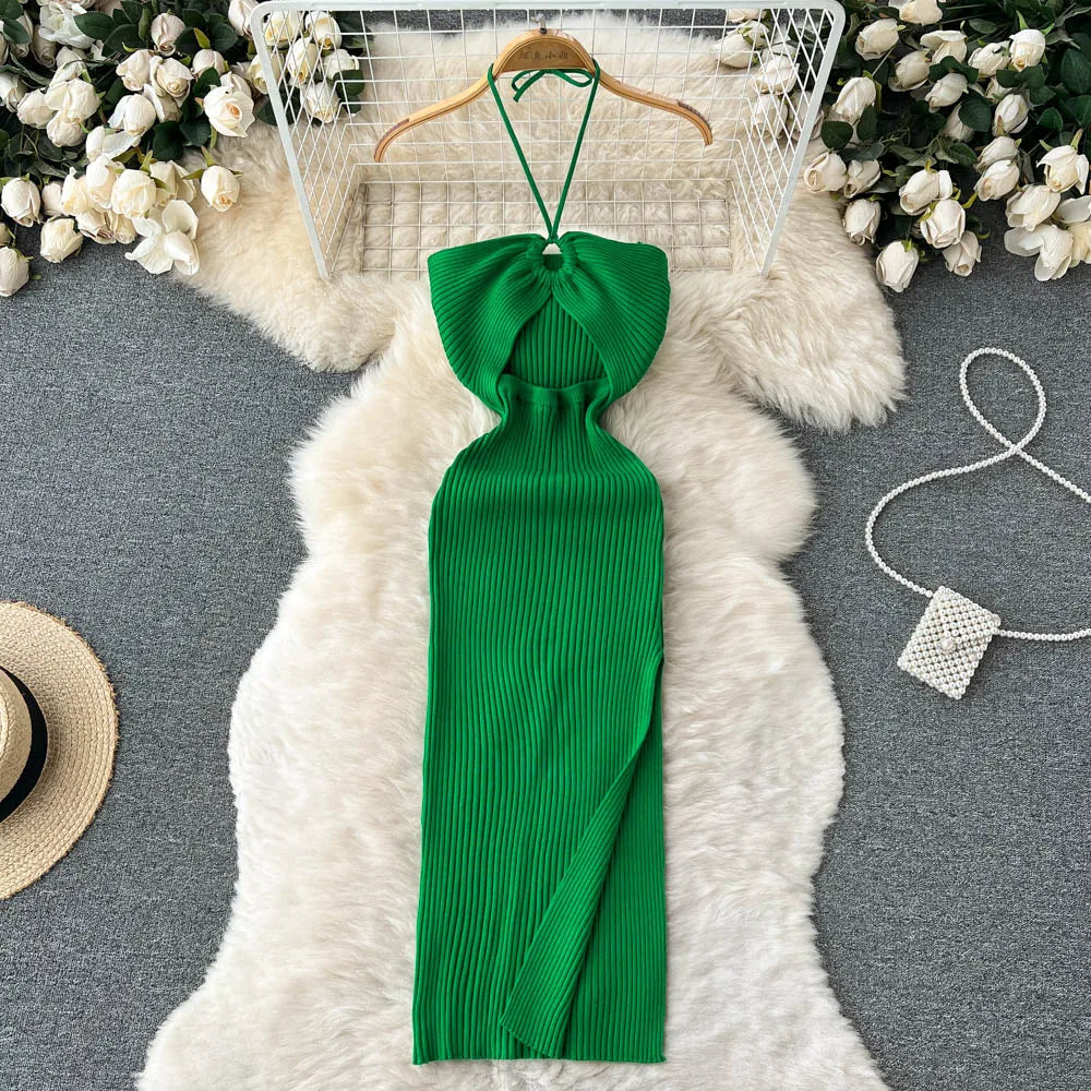 Knitted Halter Dress